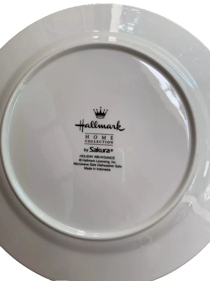 Hallmark Home Christmas Sakura HOLIDAY ABUNDANCE Salad Dessert Plates 8 1/2” NEW - Image 4 of 4