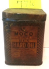 1900s MARSHALL OIL CO. MOCO REX HARD OIL Old Car & Threshing Machine Tin Oil Can — photo 1