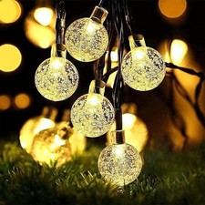 Elegant 30 LED Solar Garden Lights - 5M/16Ft Waterproof Fairy Lights, 8 Modes