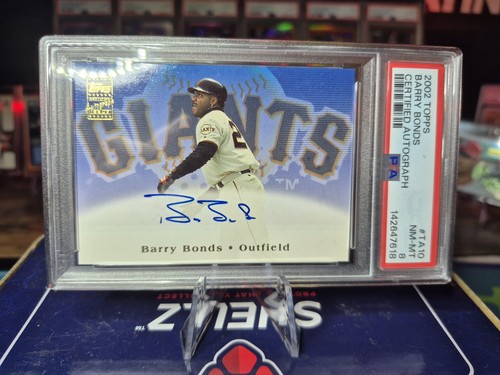 Barry Bonds 2002 Topps Certified Autograph PSA 8 Giants