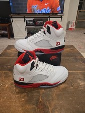 Nike Air Jordan 5 Retro Fire Red Black Tongue (2025) HQ7978-101 Size 12 Mens NEW