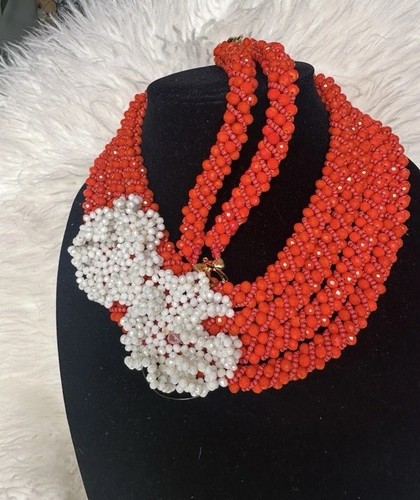 Original Coral Bead Neck Pieces 2pcs