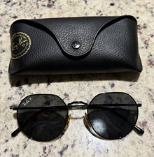Ray-Ban RB3565 Jack Polarized Round Sunglasses Black Metal 53-20 145 UV