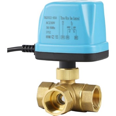 Hochwertiges 3-Wege Kugelventil DN20 Zonenventil AC 230V Motorventil Messing