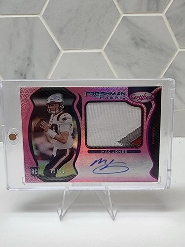2021 Panini Certified Mac Jones Freshman Fabric 3 Color RPA, Rookie Auto /99