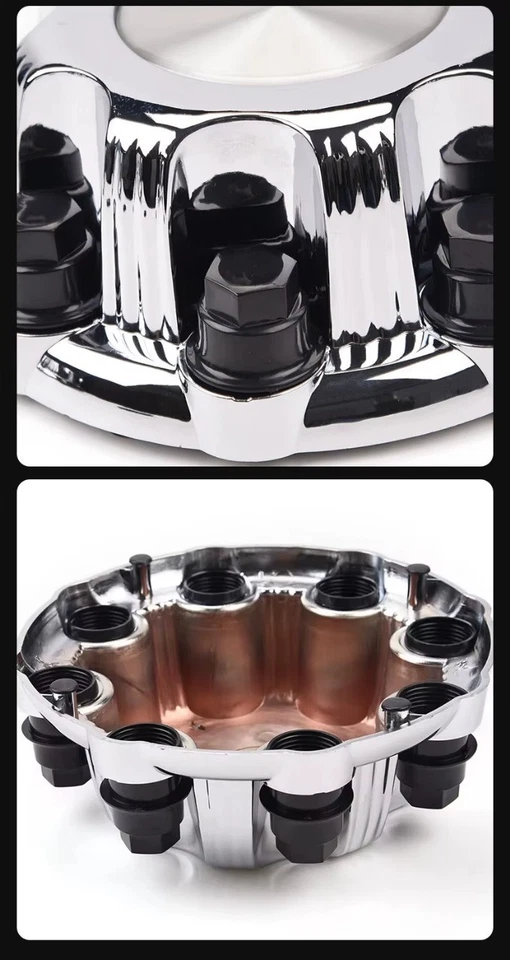 Tampas de cubo central de roda cromada 4 peças ajuste 01-07 Silverado / GMC Sierra 1500/2500 16" - Imagem 4 de 4
