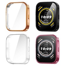 4 Pack for Amazfit Bip 5 Case, 2.5D Definition Clear Screen Protector, All-Ar...
