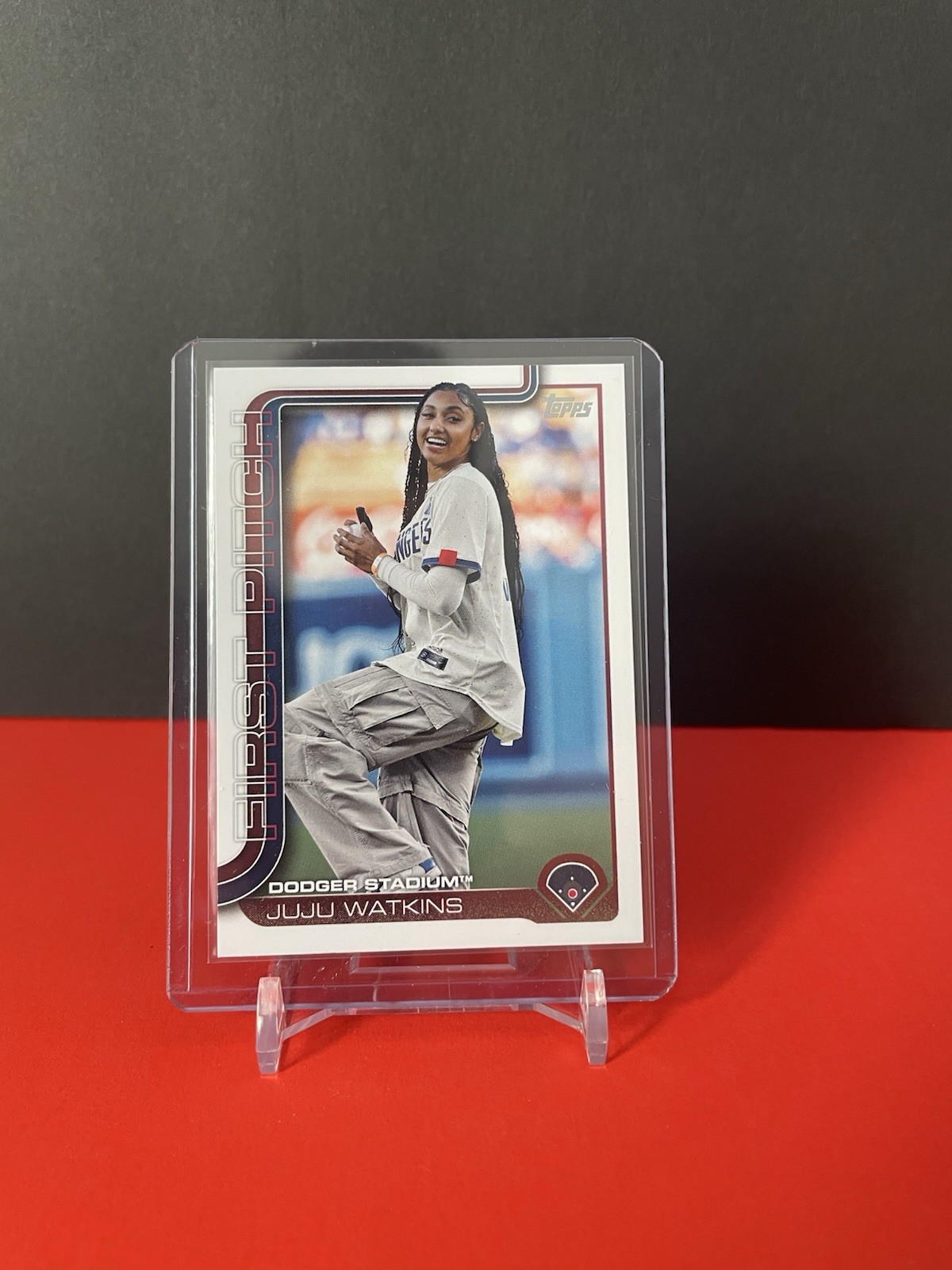 2025 Topps Series 1 First Pitch JUJU WATKINS Los Angeles Dodgers Stadium Card #FP-3