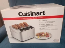 NIB Cuisinart 4-Slice Motorized Digital Toaster Stainless Steel Silver