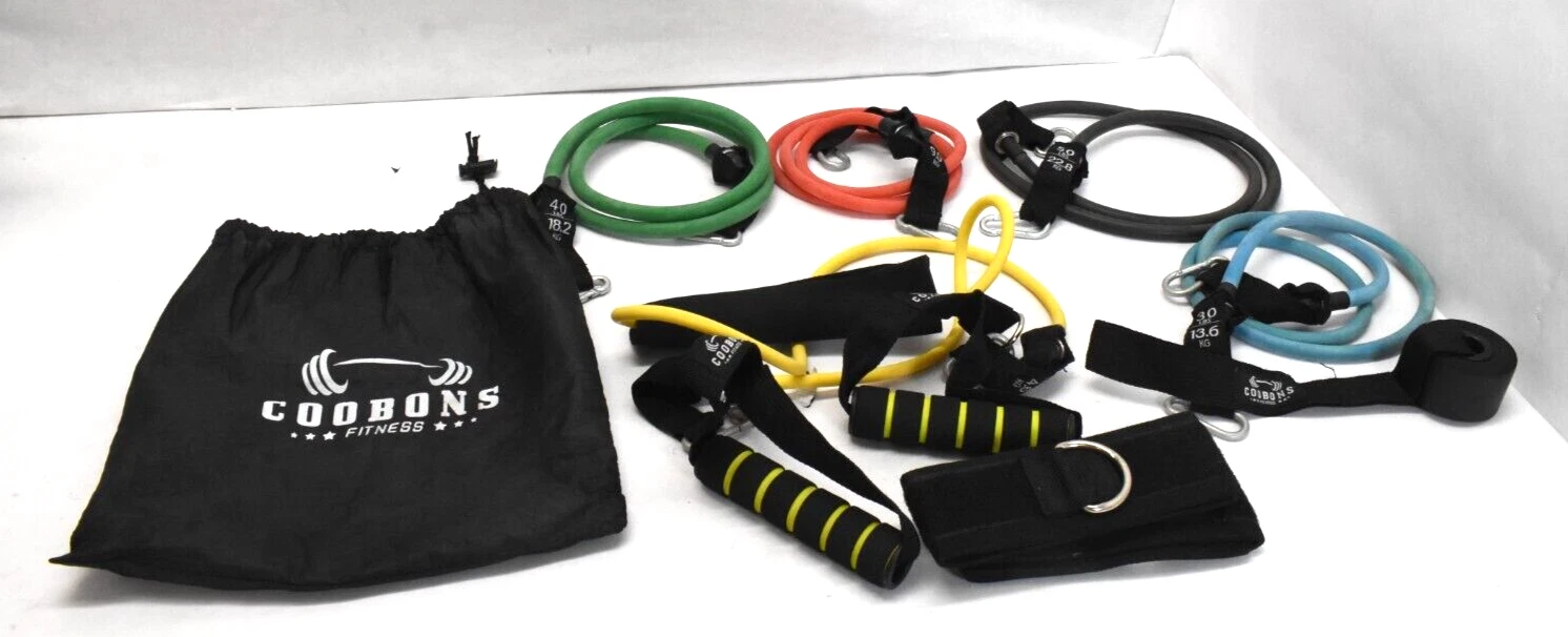 Coobons Resistance Bands Set Exercise Bands w/ Handles for Fitness Training