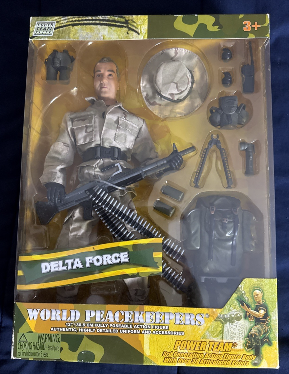 激レア　Peacekeeper Power Team ミリタリー　ジープ Power Team Elite DELTA FORCE World Peacekeepers 12” Action Figure