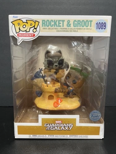 FUNKO POP! MOMENT MARVEL ROCKET & GROOT #1089 VINYL FIGURE *Box Damage*