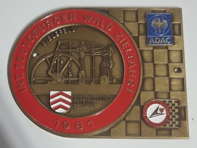 ADAC Plaque 1981 Target Drive Teutoburg Forest '' Rettenmaier '' - Dimensions