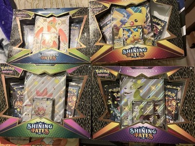 Pokémon TCG Shining Fates Collection Box Set - 4 Boxes, Pika, Eldego, Bolt, Cram