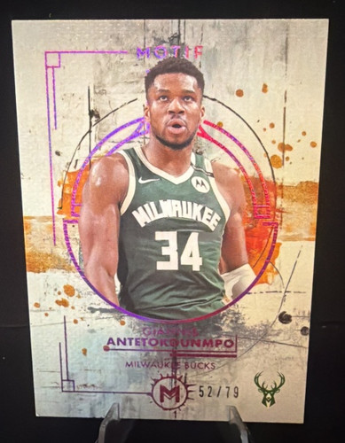 Giannis Antetokounmpo 2025-26 Topps Motif 52/79 Pink Refractor Bucks #71