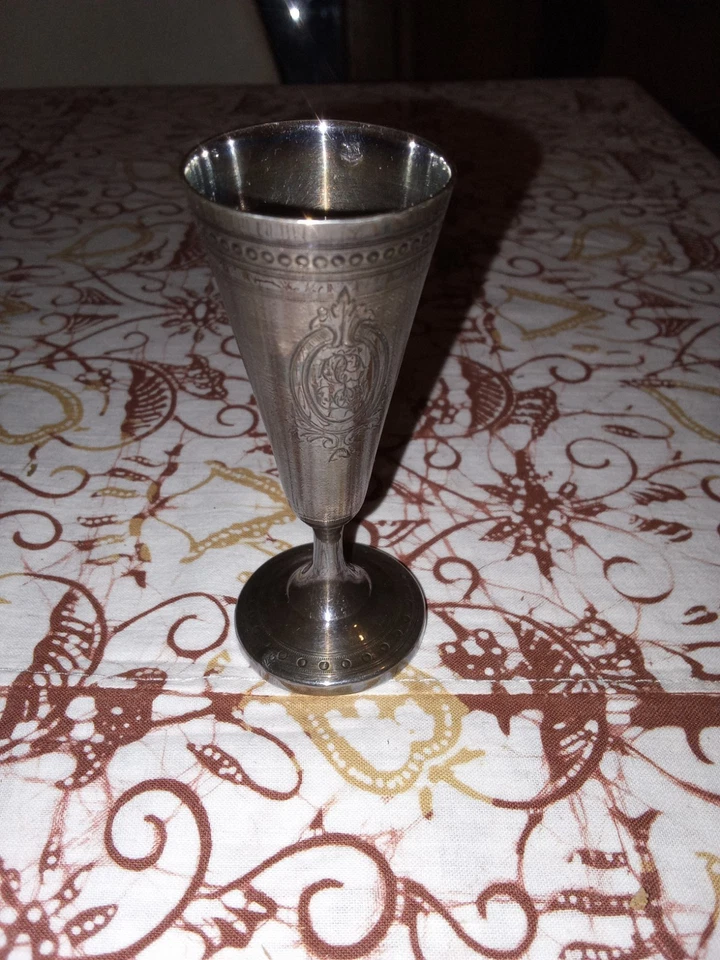 Mini Gobelet Argent Massif ( Minerve)  Style Russe Vodka - Photo 2/2