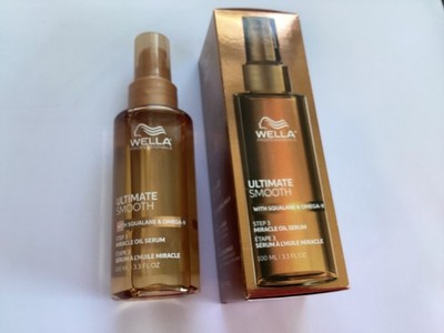 Wella Ultimate Smooth Miracle Oil Serum with squalane /omega 3.3oz NIB step 3