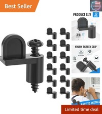 12 Pack 3/8 in Nylon Window Screen Clip with Screws Offset Clips for Fastens ...