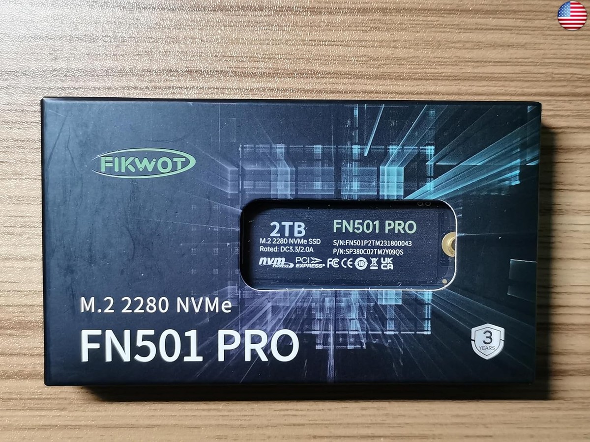 FN501 Pro 256GB NVMe SSD - M.2 2280 PCIe Gen3 x4 Internal Solid