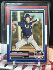2023 Panini USA Baseball Stars & Stripes - Michael Torres #52 Red White &...