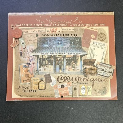 Walgreens 2001 Centennial Collector's Edition Vintage Pharmacy Calendar