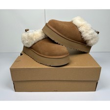 UGG Women's Tazzelle Slip-On Platform Slippers Chestnut Size 9 NIB 04S