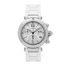 Orologio Cartier Pasha Seatimer Cronografo Acciaio Quarzo 37mm W3140005