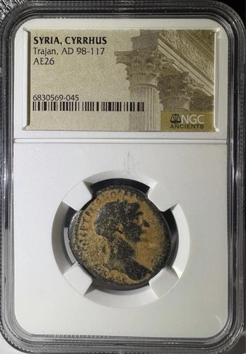Syria Cyrrhus Trajan AD 98-117 AE26 NGC Genuine (045)
