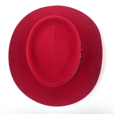 Vtg Charlie 1 Horse Red Wool Cowboy Hat Cowgirl 6-7/8 