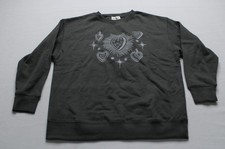Hello Franki Girl's Star and Hearts Cotton-Blend Sweatshirt CN6 Gray Medium