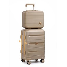 Hartschalen Koffer Trolley Erweiterbar Kabinen Handgep&auml;ck 100% PP Leicht Reis...