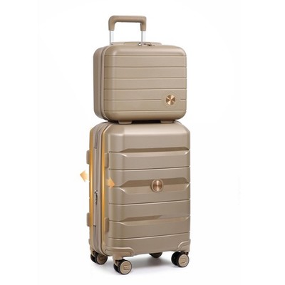 Hartschalen Koffer Trolley Erweiterbar Kabinen Handgepäck 100% PP Leicht Reis...
