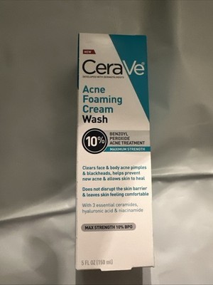 CeraVe Acne Control Foaming Face Cleanser 10% BPO - 5 fl oz EXP: 08/2027