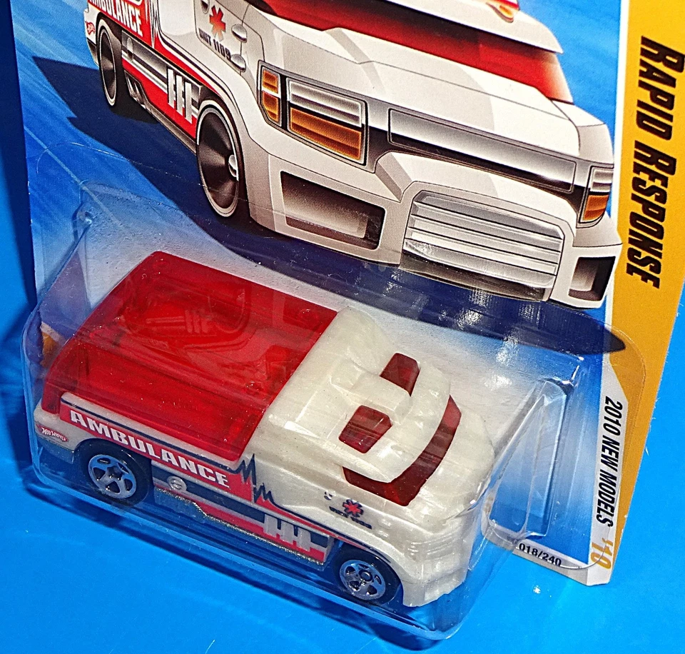 Hot Wheels 2010 New Models Series #18 Rapid Response White w/ 5SPs - Image 2 of 2