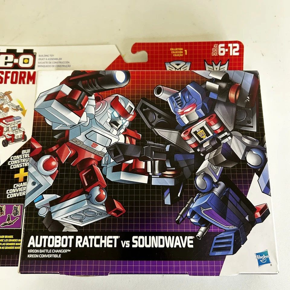 Hasbro KRE-O Transformers Autobot Ratchet vs Soundwave Battle Changer Sealed - Image 3 of 4