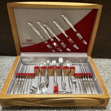 Vintage 1847 Rogers Bros International Silver Plate Flair 74 Pieces Flatware
