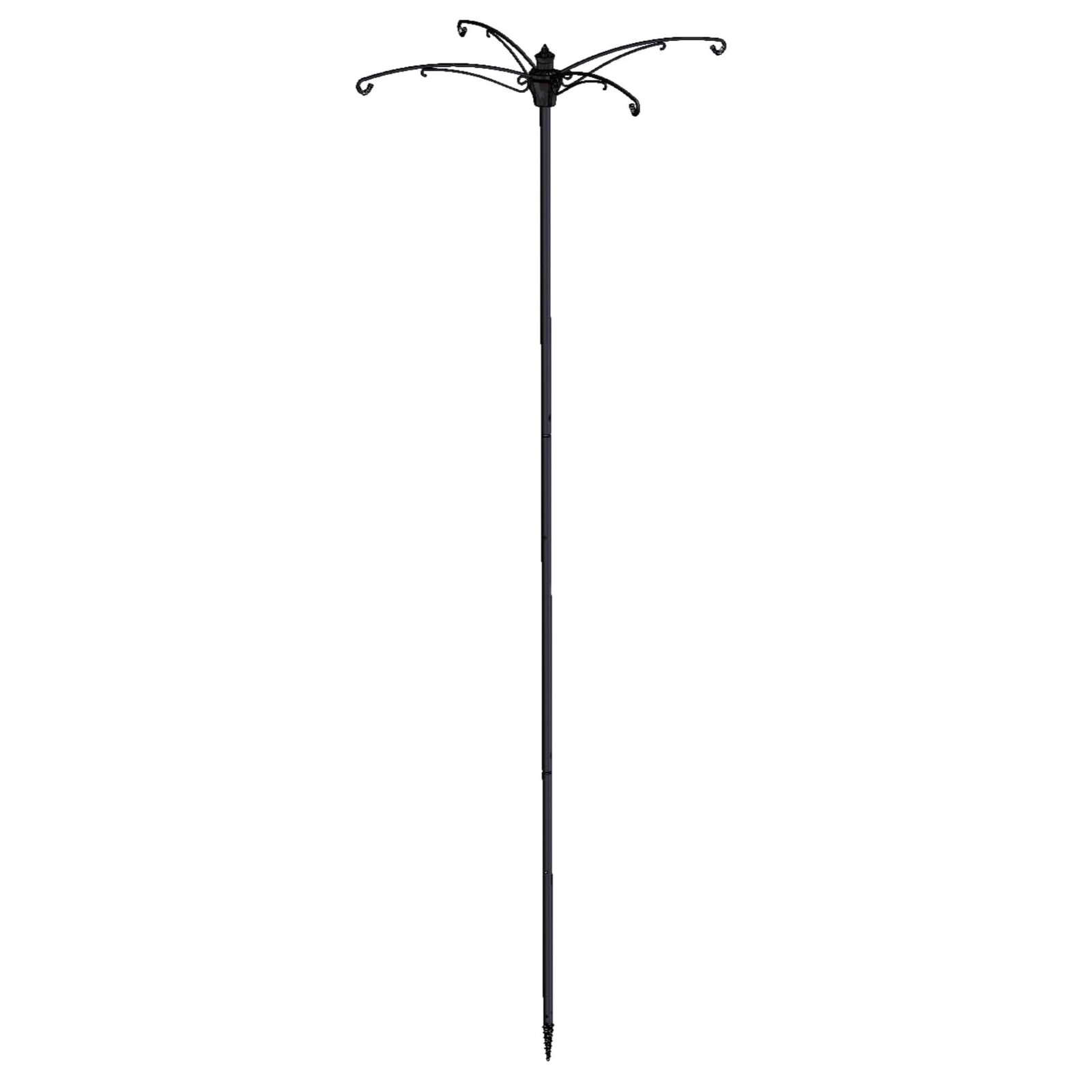 Pole Kit, 4-arm Hanging Station, Black