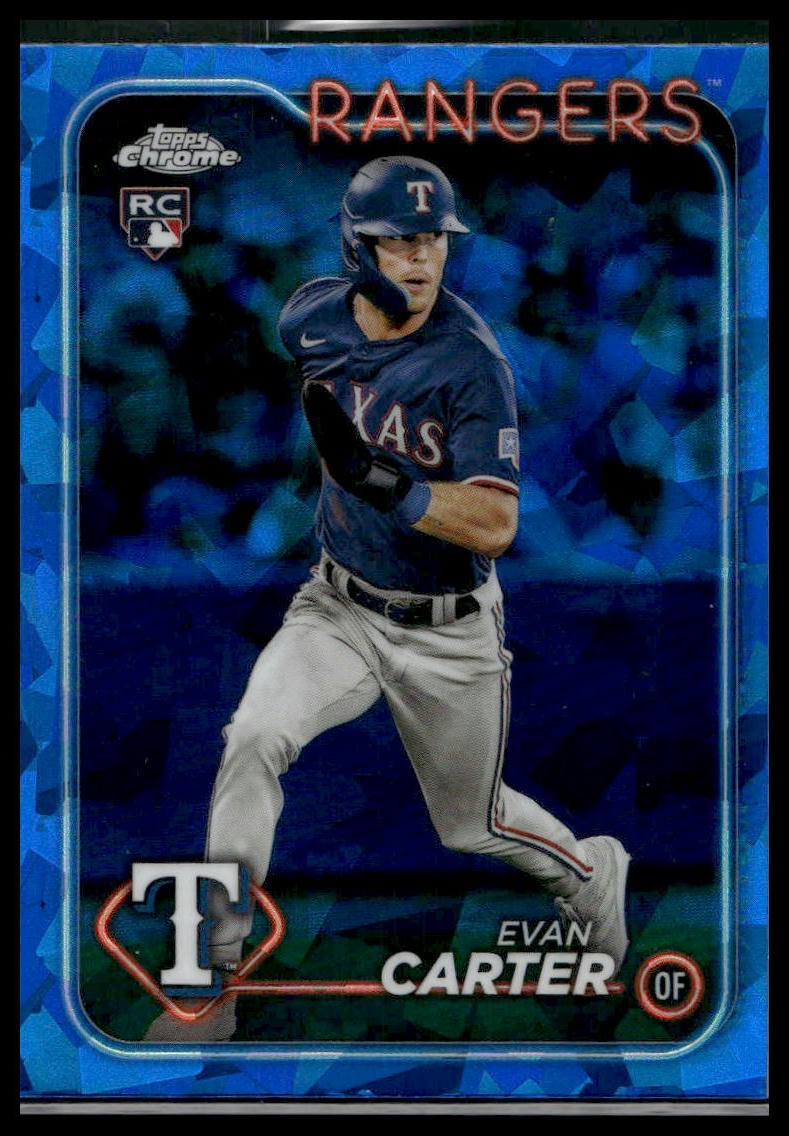 2024 Topps Chrome Sapphire Edition Evan Carter #280 Rookie Texas Rangers RC