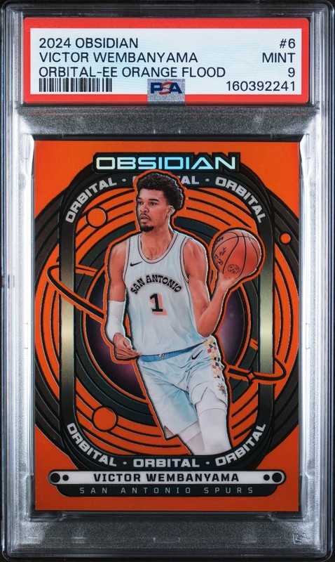 2024 PANINI OBSIDIAN ORBITAL #6 VICTOR WEMBANYAMA 6/99 PSA 9