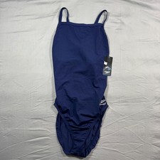 NWT Speedo Endurance Flyback One Piece Swimsuit Team Navy Womens 10/36