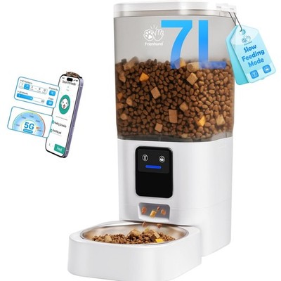 WiFi Automatic Cat Feeder with Alexa - 7L Smart APP Controlled Meal Dispensing
