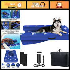 Large Inflatable Dock Platform - Non-Slip Dog Boat Ramp for Pool Floating Fun