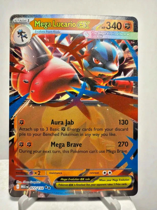 Mega Lucario ex 077/132 Me01: Mega Evolution Holo