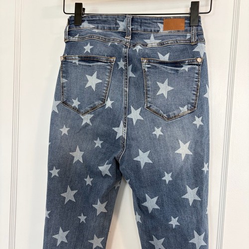Judy Blue Super Flare Jeans Womens Size 24 star print high rise  - Bild 10 von 15