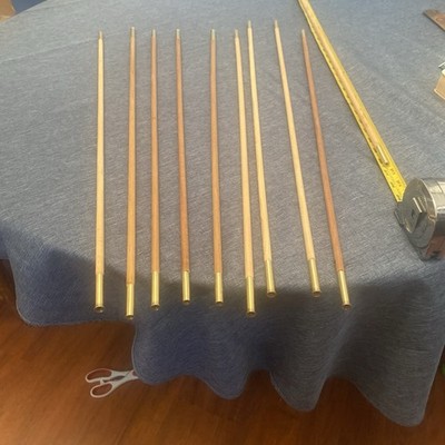 Custom Length Hickory Ramrods (any) L X 3/8  D (Read Discription for instruct).