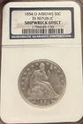 1854-O Arrows SS Republic NGC Shipwreck Effect! Seated Liberty Half Dollar
