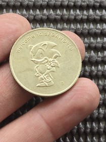 Sonic Hedgehog Welcome To Sega World Park Coin Token Rare Promo GENESIS SATURN 