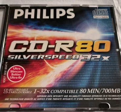 Philips CD-R80 Silverspeed 32x New Not Used - Image 1 of 3