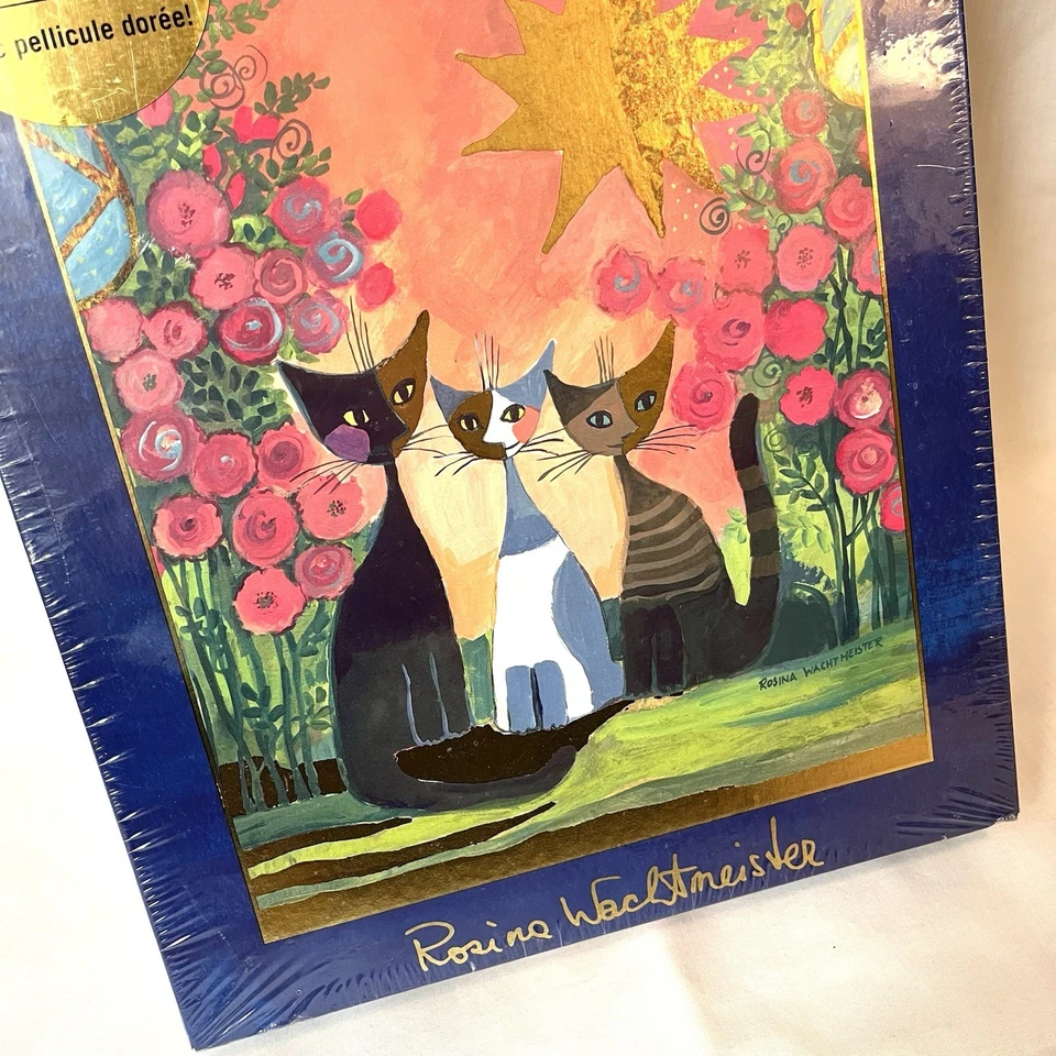 New Heye Rosina Wachtmeister Roses 3 Cats Jigsaw Puzzle 2000 Pc Ships from USA - Image 2 of 4