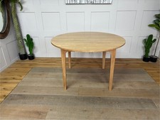 OAK ROUND DINING TABLE 120CM DURHAM NATURAL  By OAK FURNITURELAND Rrp £580